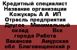 Кредитный специалист › Название организации ­ Кожукарь А.А, ИП › Отрасль предприятия ­ Другое › Минимальный оклад ­ 15 000 - Все города Работа » Вакансии   . Амурская обл.,Благовещенский р-н